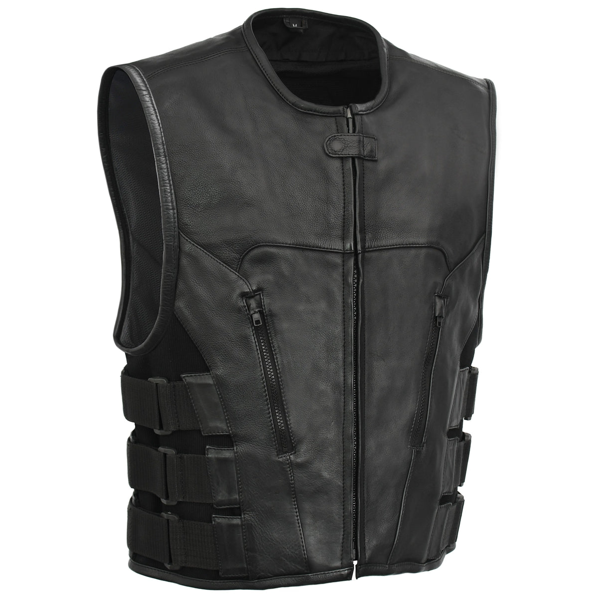 Onyx Dominator Men's Leather Motorcycle Vest
