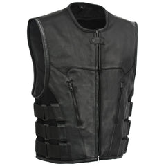 Onyx Dominator Men's Leather Motorcycle Vest