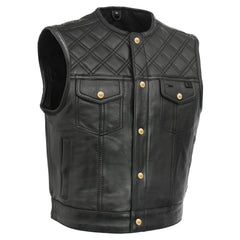 The Milan Cut Men's Motorcycle Leather Vest