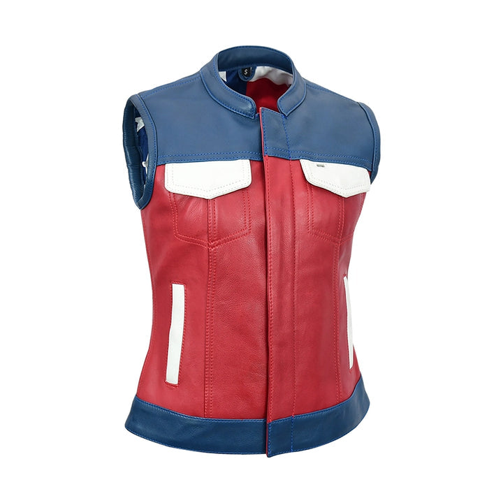 Syrax Women’s Freedom Motorcycle Leather Vest