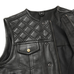 The Milan Cut Men's Motorcycle Leather Vest