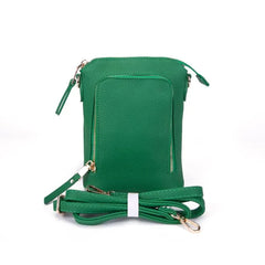 Faux Leather Zip Pocket Cell Phone Bag