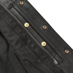 The Milan Cut Men's Motorcycle Leather Vest