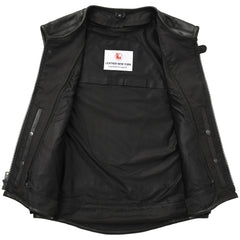 Onyx Dominator Men's Leather Motorcycle Vest