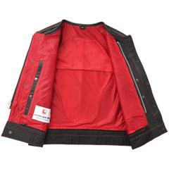 Hudson Rebel Men's Perforated Motorcycle Leather Vest