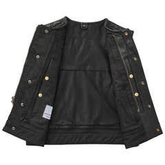 The Milan Cut Men's Motorcycle Leather Vest
