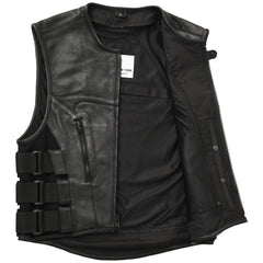 Onyx Dominator Men's Leather Motorcycle Vest
