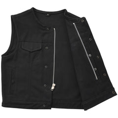 Hudson Rebel Men's Perforated Motorcycle Leather Vest