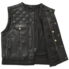The Milan Cut Men's Motorcycle Leather Vest