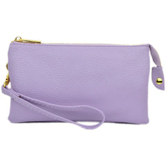 Faux Leather Middle Clutch Plain