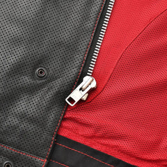 Hudson Rebel Men's Perforated Motorcycle Leather Vest