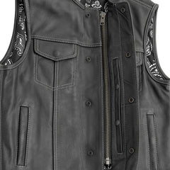 Blacktop Legacy Men's Leather Motorcycle Vest