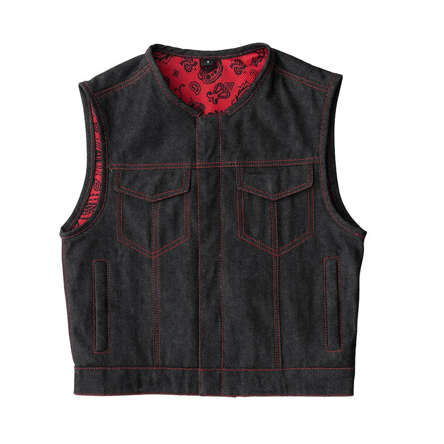 Windline Men's Motorcycle Denim Vest