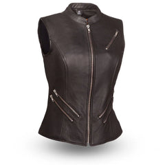 Mouse Women's Motorcycle Leather Vest
