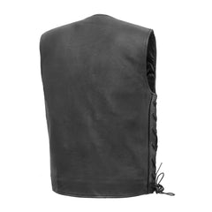 Hawkly Men's Motorcycle Leather Vest