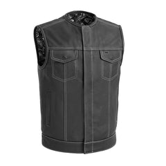 Blacktop Legacy Men's Leather Motorcycle Vest