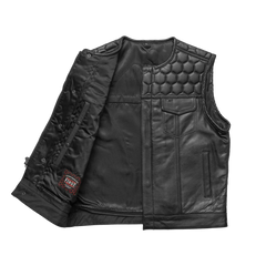 Hornet Men's Club Style Leather Vest Men's Leather Vest First Manufacturing Company   