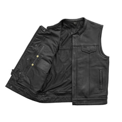 Crosswind Men's Motorcycle Leather Vest