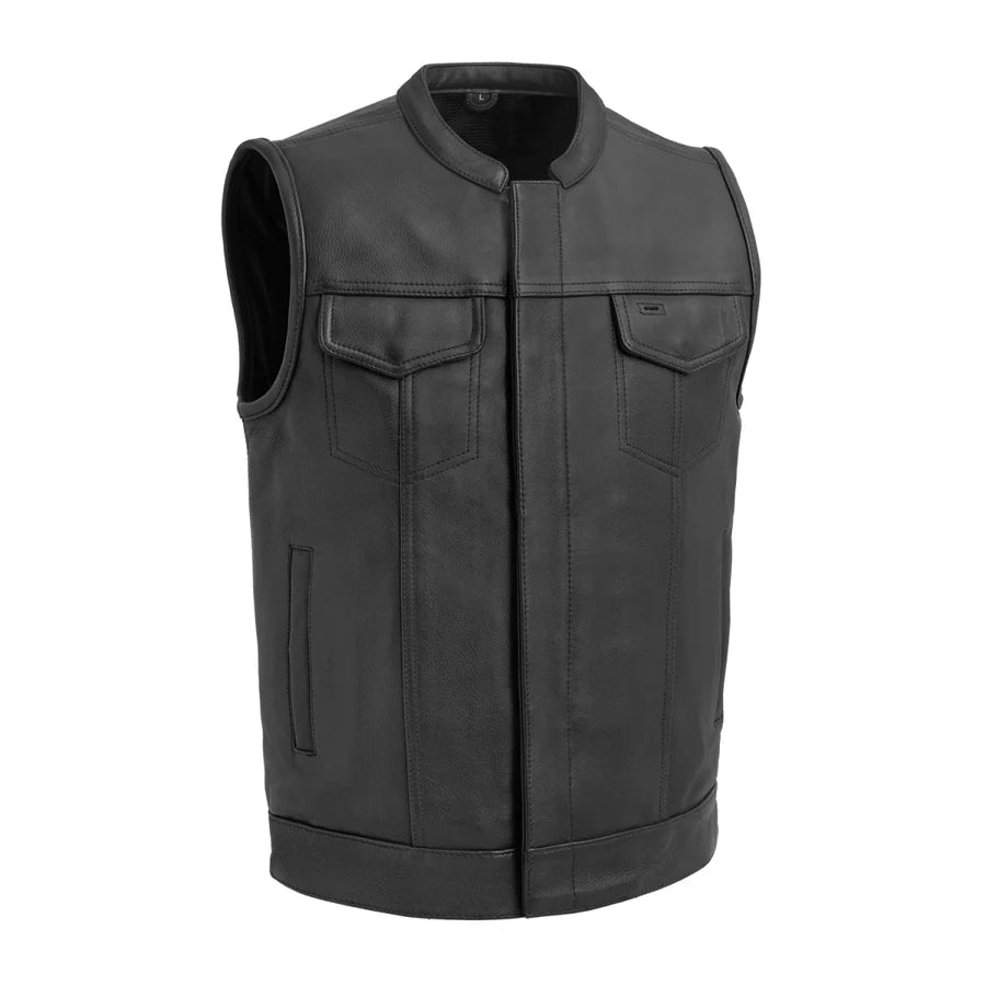 Crosswind Men's Motorcycle Leather Vest