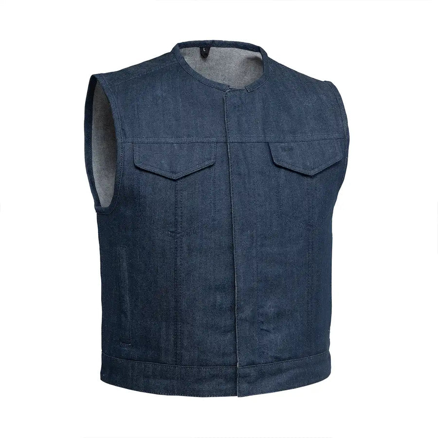 Enginebound Men's Motorcycle Denim Vest