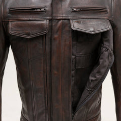City Surge Men's Motorcycle Leather Jacket