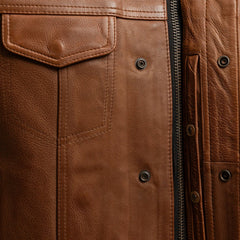 Sharp Shooter Men's Motorcycle Genuine Leather Vest