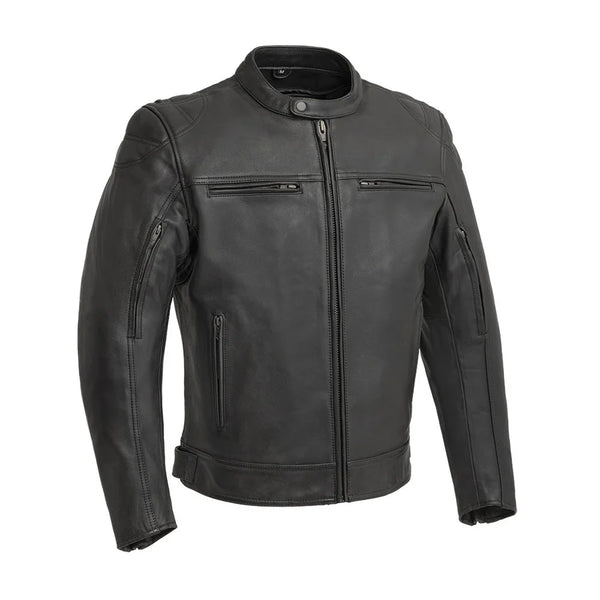 Buy Hellfire Hide Men's Full Grain Leather Motorcycle Jacket