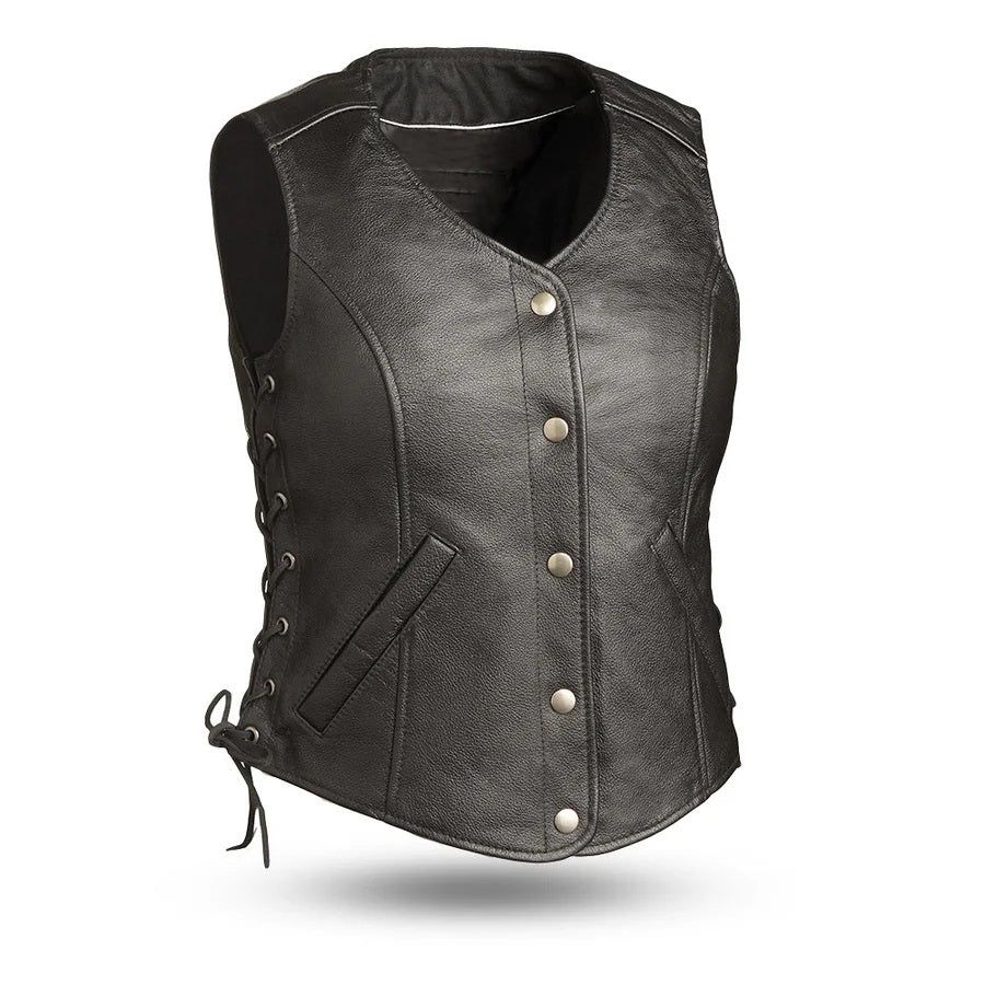 Storm Rebel Women's Motorcycle Leather Vest