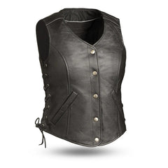 Storm Rebel Women's Motorcycle Leather Vest